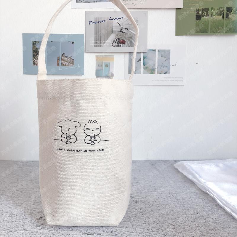 Canvas Eco-friendly Tote Universal Cup Set