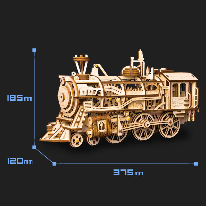 Wooden handmade assembled jigsaw puzzle