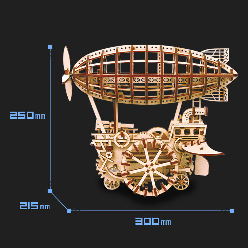 Wooden handmade assembled jigsaw puzzle