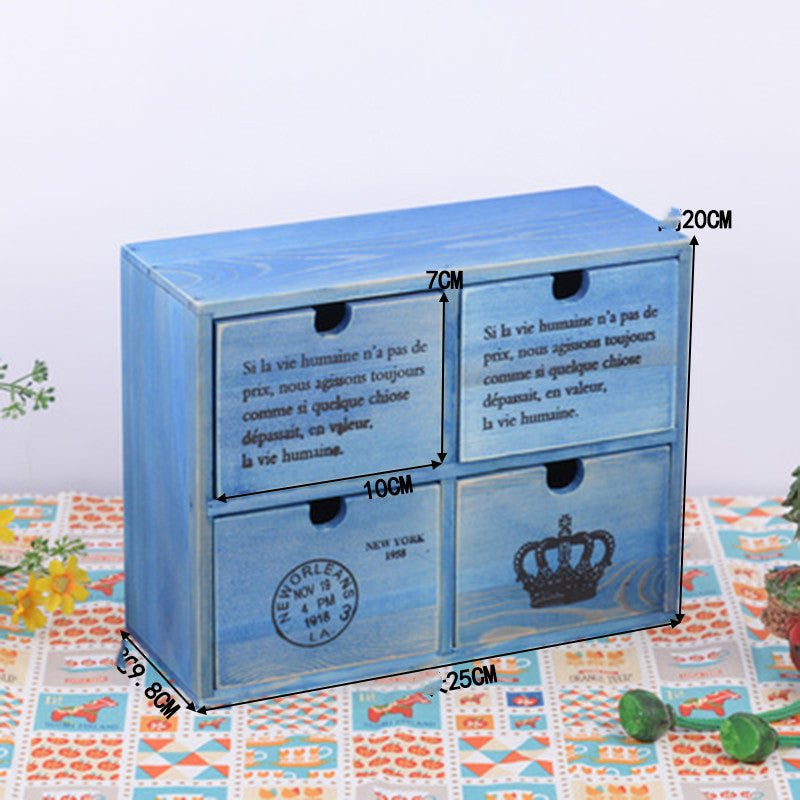 Office Jewelry Cosmetics Wooden Storage Box