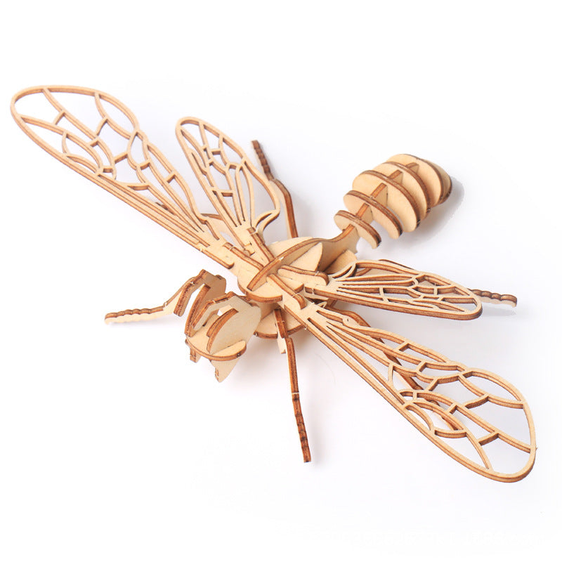 Wooden model puzzle 3D insect