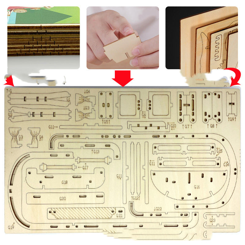 Famous Handmade DIY Wooden Three-dimensional Puzzle