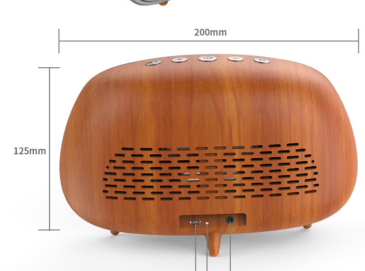 Retro Wood Grain Cloth Covered New Bluetooth Speaker