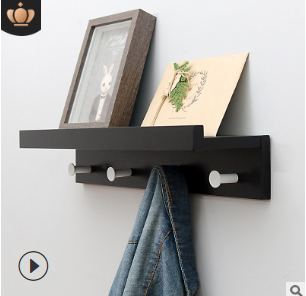 Creative word partition shelf wall hanging wall solid wood hook rack wall shelf