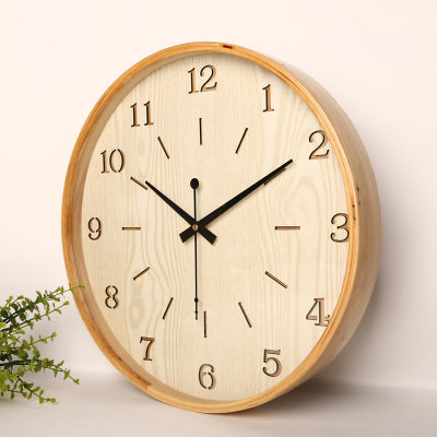 Modern minimalist solid wood wall clock