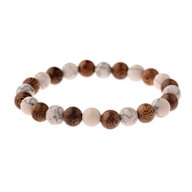 Wooden bead bracelet