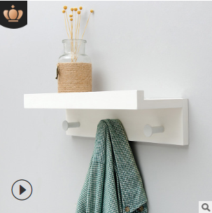 Creative word partition shelf wall hanging wall solid wood hook rack wall shelf