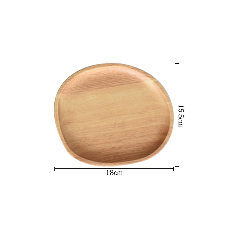 Solid wood tea plate