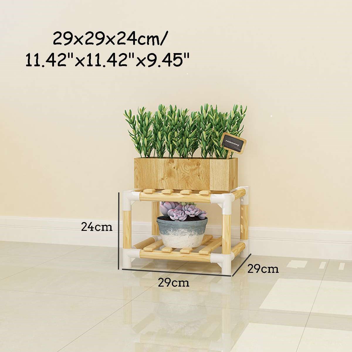 Planting area window sill wood flower frame balcony