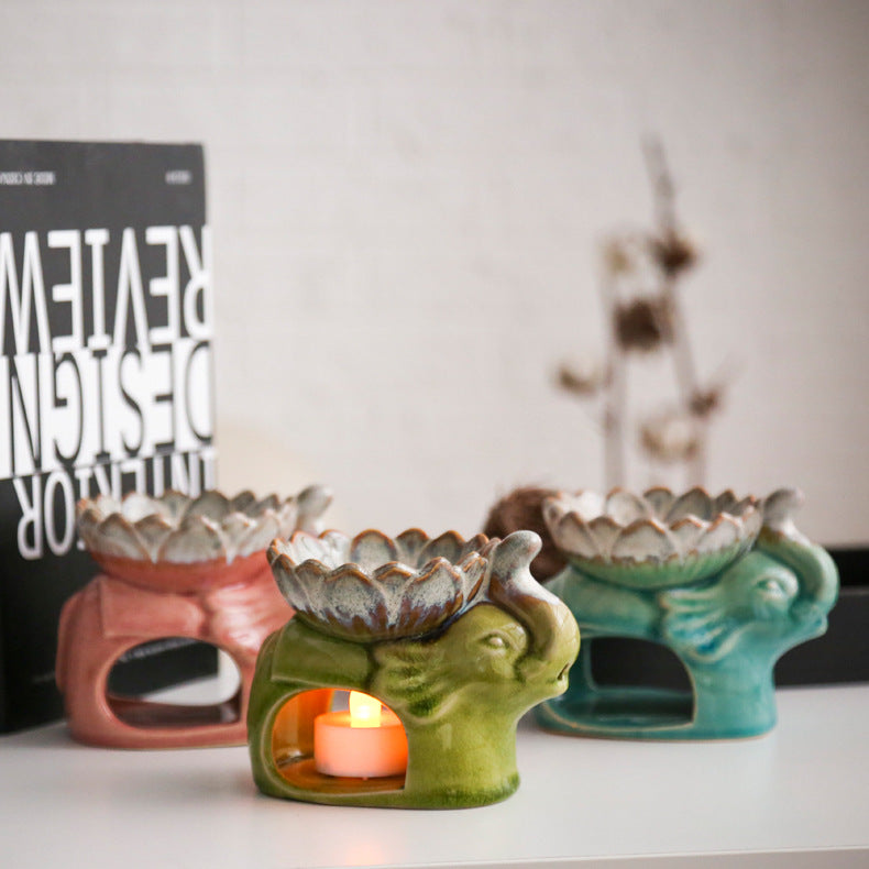 Lotus elephant aromatherapy stove
