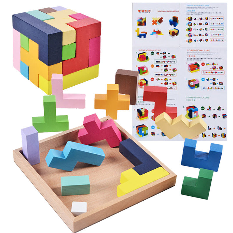 Children's Assembling Intellectual Building Wooden Toys