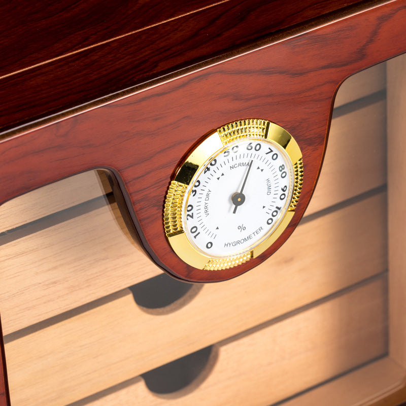 High-Grade Cedar Wood Cigar Box Four-Layer Solid Wood Large-Capacity Constant Temperature Moisturizing Cigar Humidor