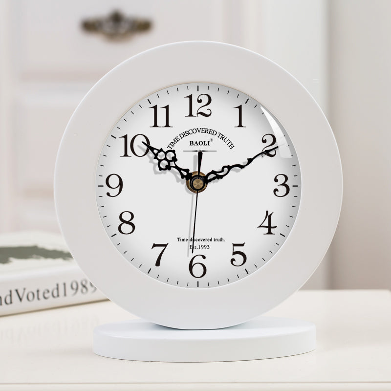 Baoli Living Room American Simple Solid Wood Clock And Clock Silent Modern Bedroom Desk Clock European Creative Sitting Clock And Pendulum Clock