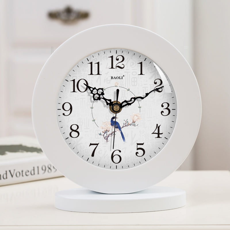 Baoli Living Room American Simple Solid Wood Clock And Clock Silent Modern Bedroom Desk Clock European Creative Sitting Clock And Pendulum Clock