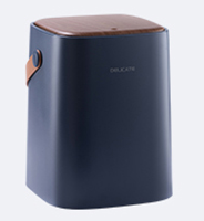Household Wood Grain Press Type Trash Can With Lid