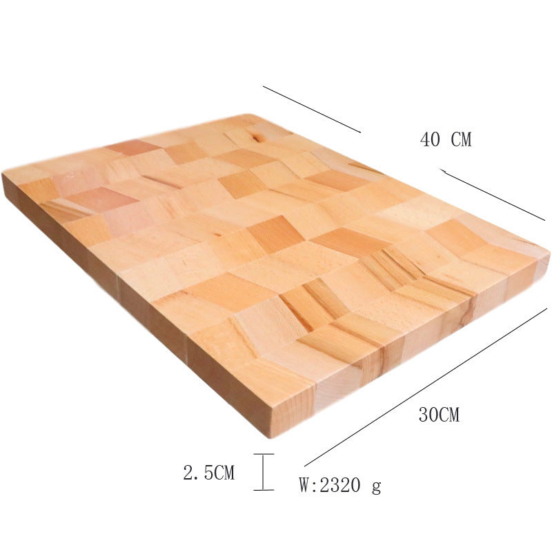 Two Color Parquet Beech Wood Cutting Board, Checkerboard Cutting Bard, Kitchen Household