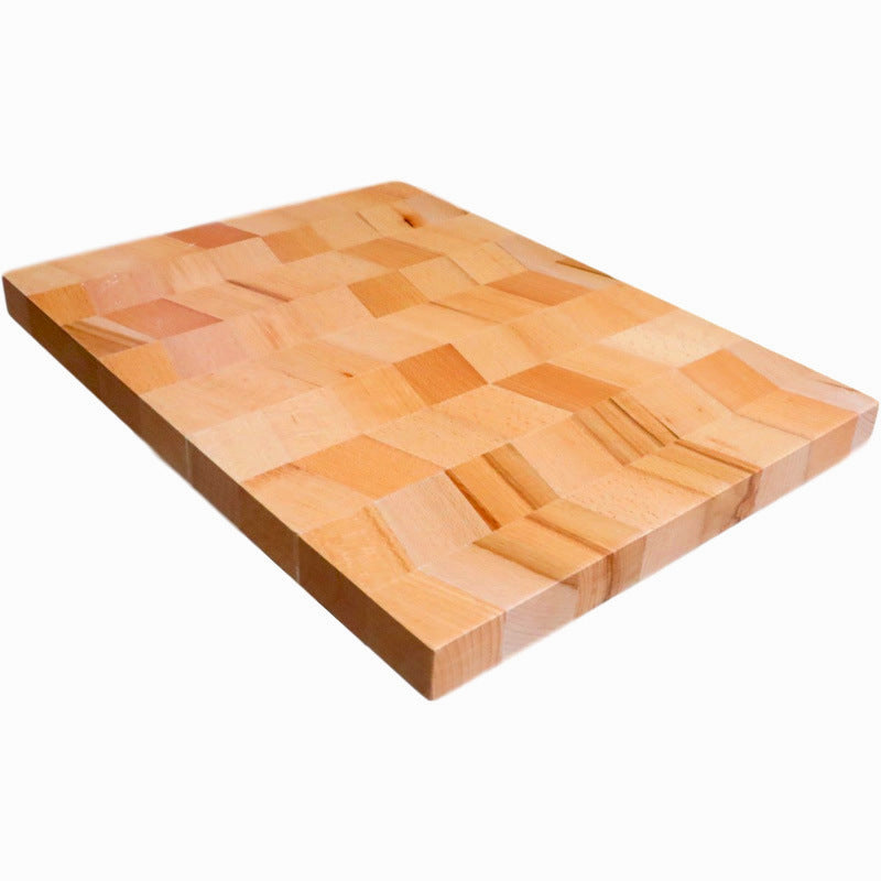 Two Color Parquet Beech Wood Cutting Board, Checkerboard Cutting Bard, Kitchen Household