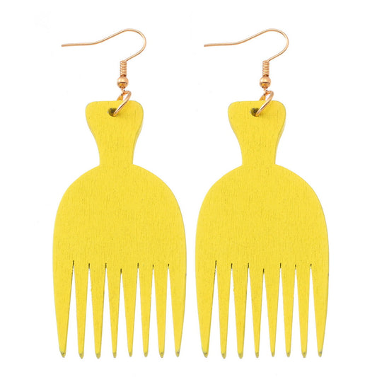 European And American Fashion Personality Wood Earrings