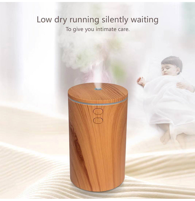 Usb Wood Grain Car Essential Oil Aroma Diffuser Mini Mute Humidifier Retro Aroma Diffuser Small Sprayer