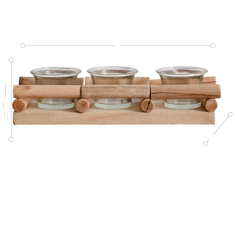 Handmade Wooden Candle Holder Home Decoration