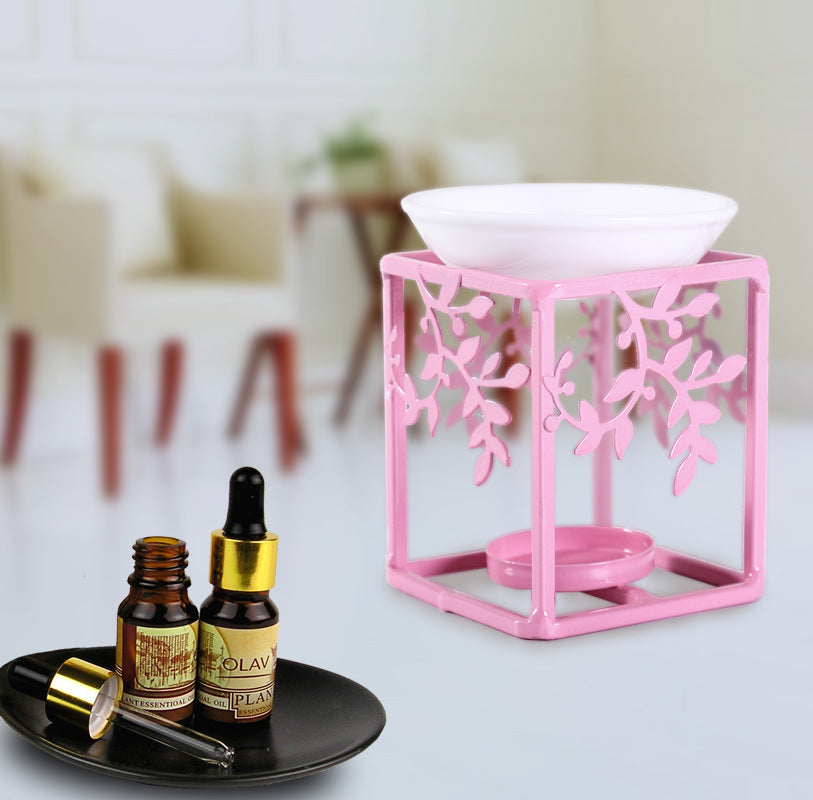 Beauty Leaf Iron Art Aromatherapy Oven, Incense Essential Oil Oven, Indoor Fragrance