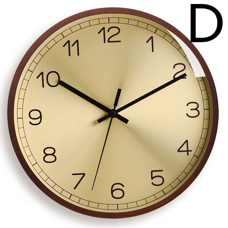 Nordic Solid Wood Wall Clock Wall Clock Mute Home
