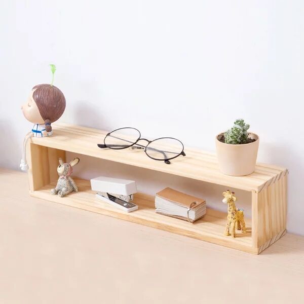 DIY Wooden Creative Box Shelf Desk Decoration