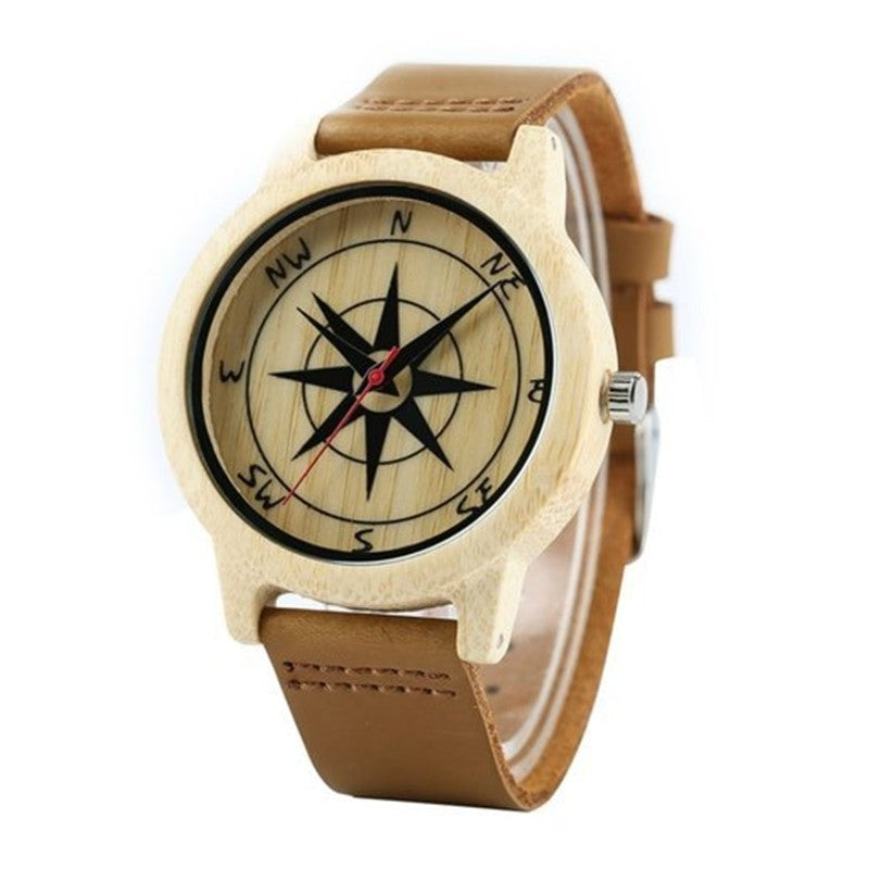 Premium Natural Wood Compass Watch