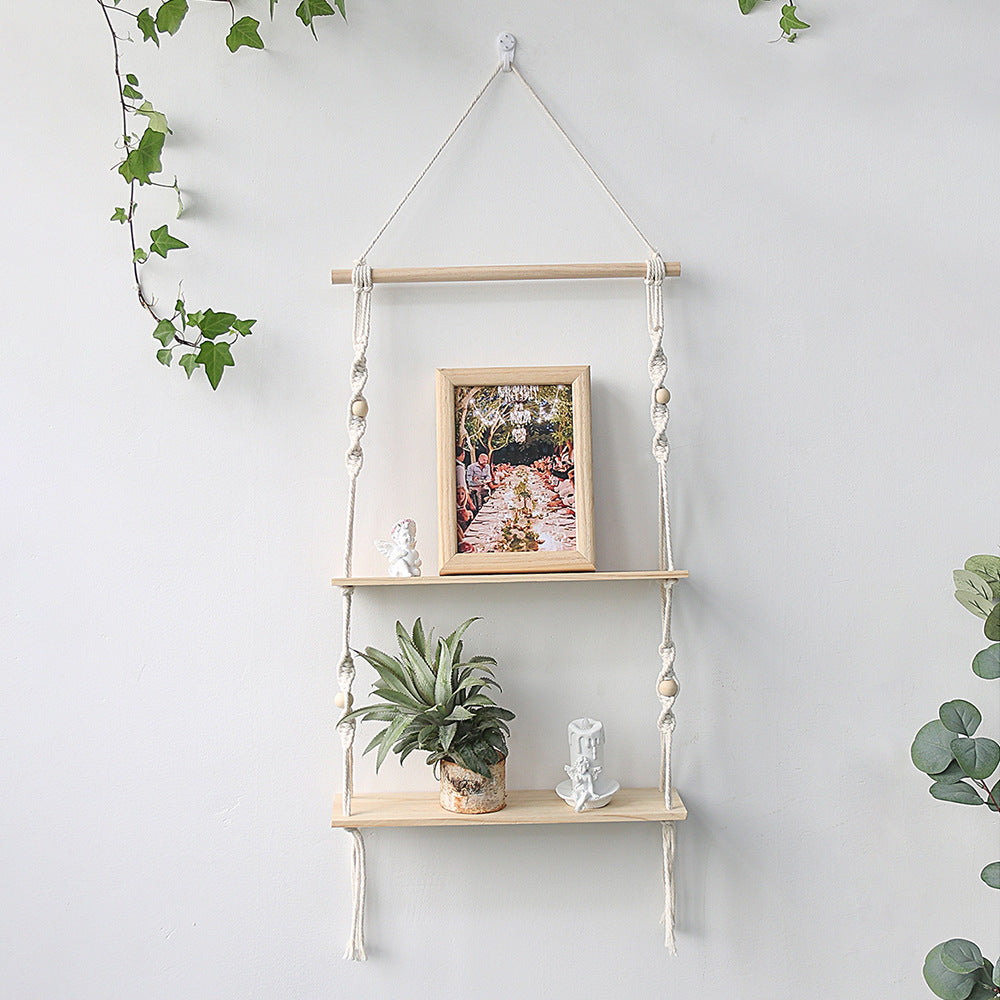 Homestay Home Furnishing Wood Wall Decoration Bay Window Balcony Shelf Gift