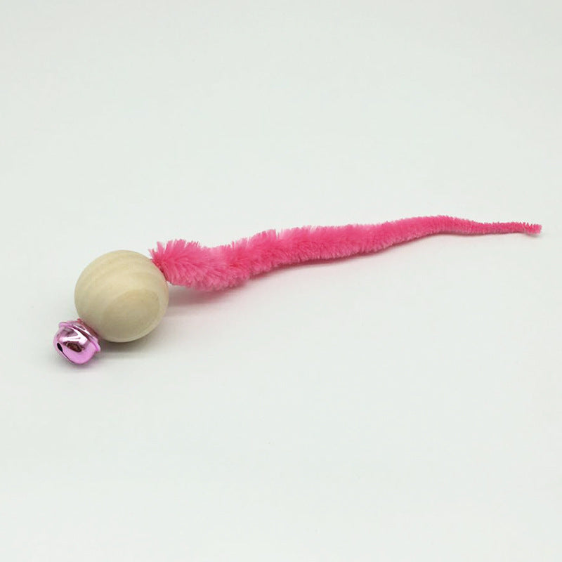 Pet Supplies Wooden Bead Bell Color Funny Cat Vocal Puzzle Cat Bug Toy