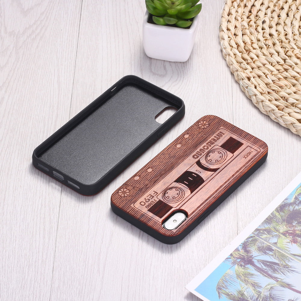 Mobile phone case with protective tape