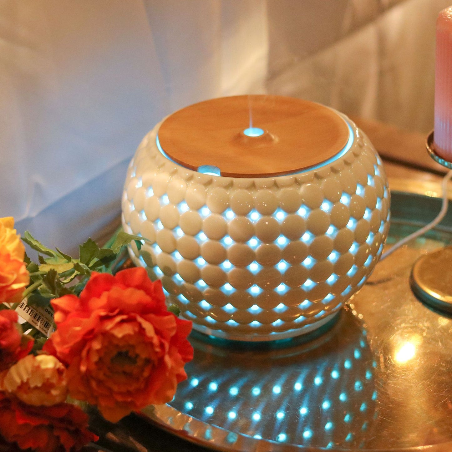 Hollow Ceramic Ultrasonic Aroma Diffuser Essential Oil