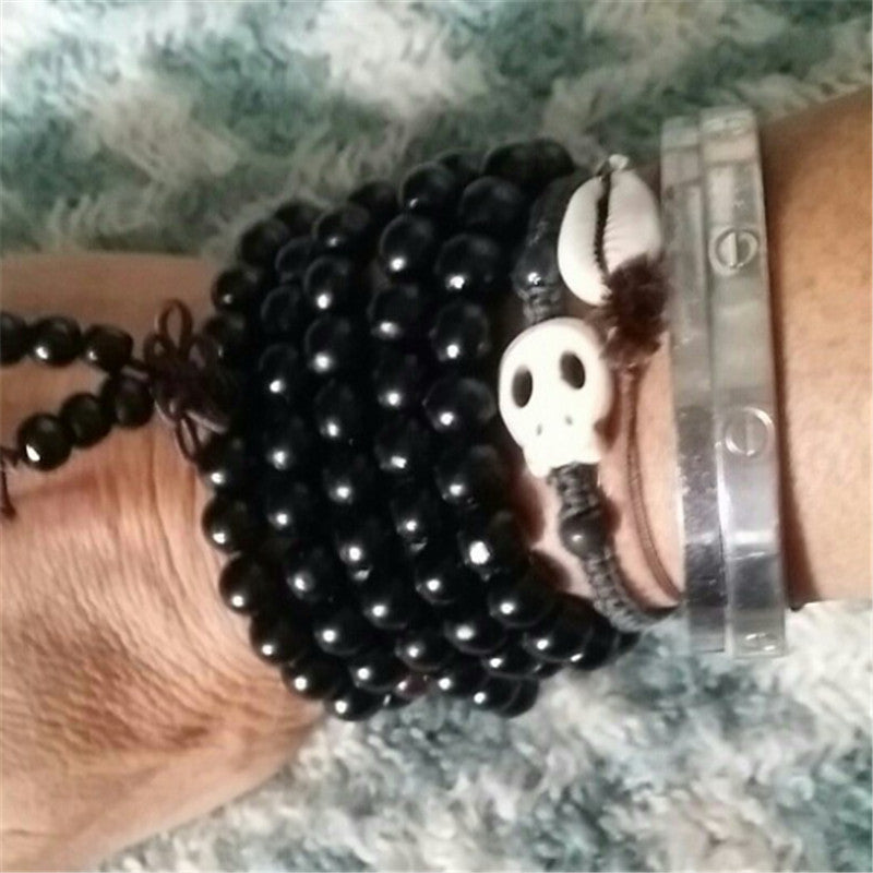 108 rosary chicken wings wooden bracelet