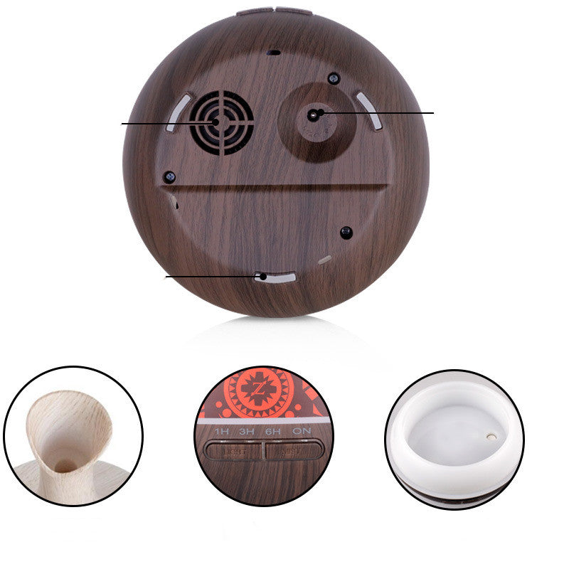 Colorful wood grain ultrasonic humidifier