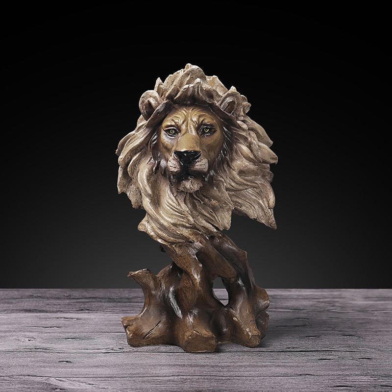 Home Creative Imitation Wood Root Animal Head Eagle Head Ornament