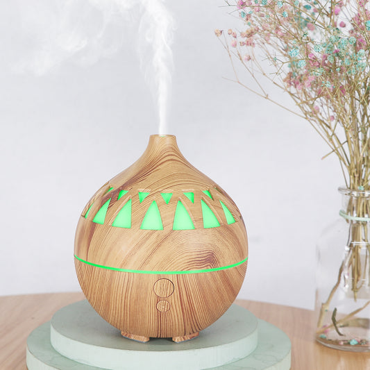 Hollow Wood Grain 5v Aroma Diffuser 180ml Mini