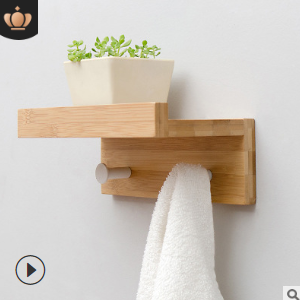Creative word partition shelf wall hanging wall solid wood hook rack wall shelf