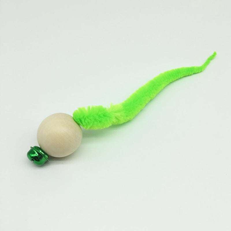 Pet Supplies Wooden Bead Bell Color Funny Cat Vocal Puzzle Cat Bug Toy