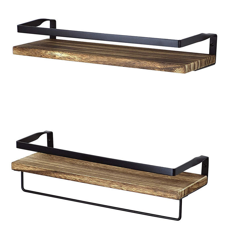 Suspended Wall Shelf Wooden Floating Shelf Bathroom Storage Shelf Kitchen Living Room Wall-mounted Partition
