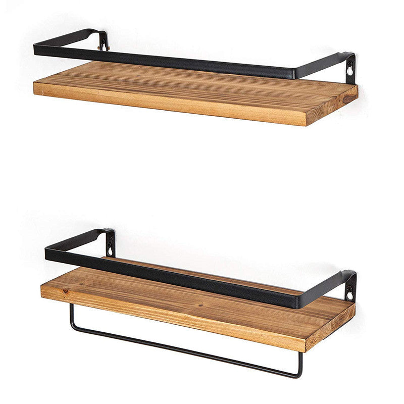 Suspended Wall Shelf Wooden Floating Shelf Bathroom Storage Shelf Kitchen Living Room Wall-mounted Partition