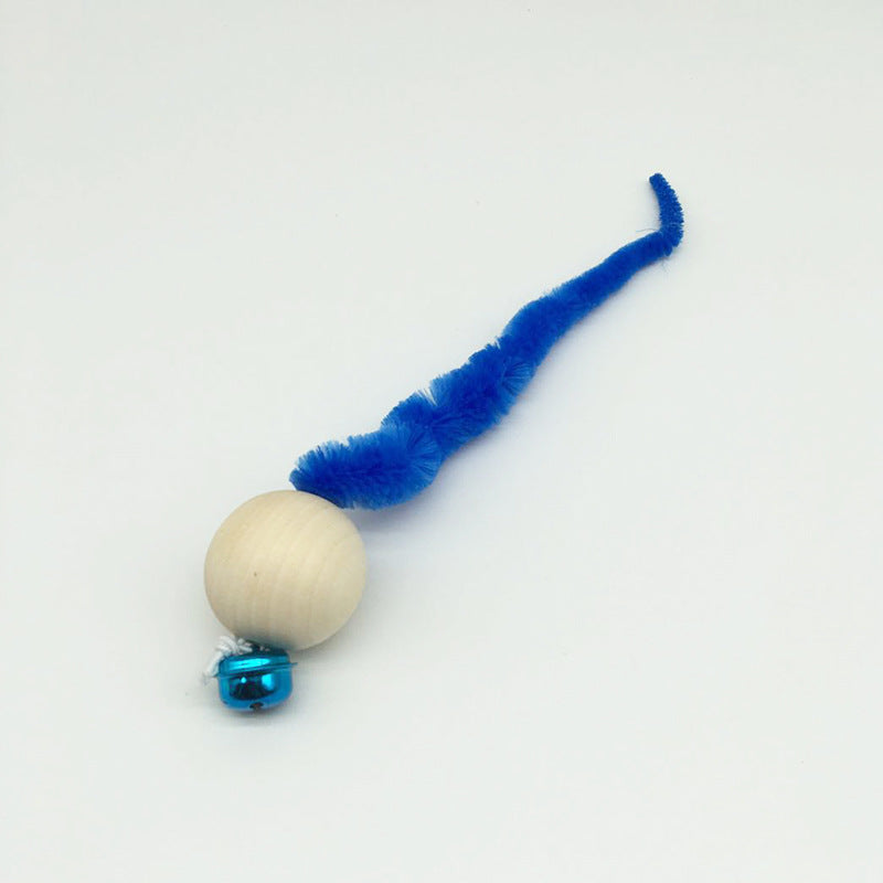 Pet Supplies Wooden Bead Bell Color Funny Cat Vocal Puzzle Cat Bug Toy
