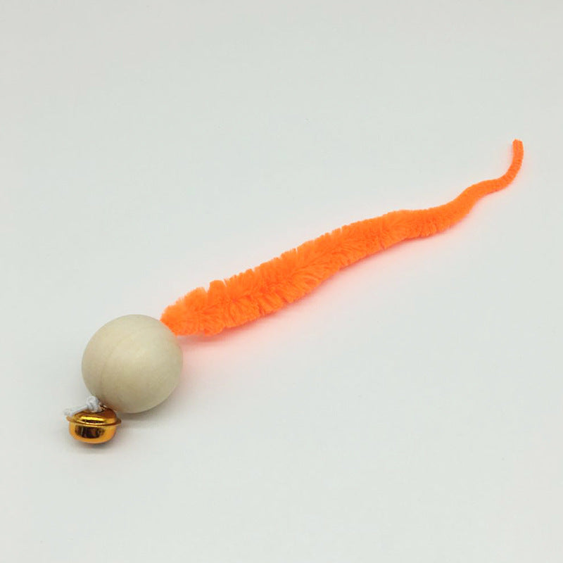 Pet Supplies Wooden Bead Bell Color Funny Cat Vocal Puzzle Cat Bug Toy