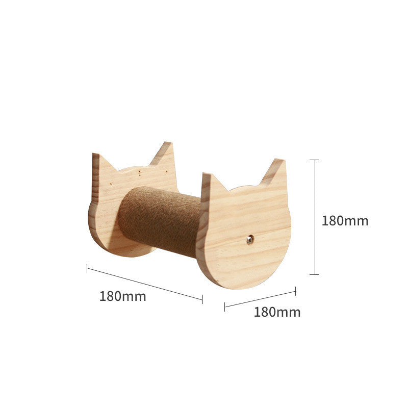 Cat Climbing Frame Wall Type Solid Wood Wall Hanging Platform Ladder