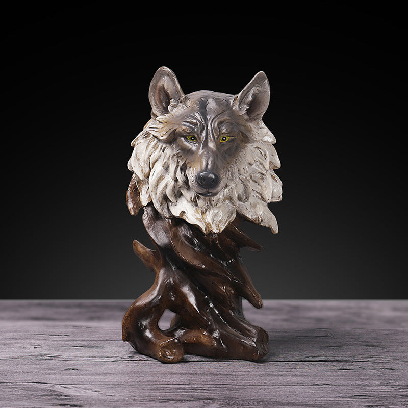 Home Creative Imitation Wood Root Animal Head Eagle Head Ornament