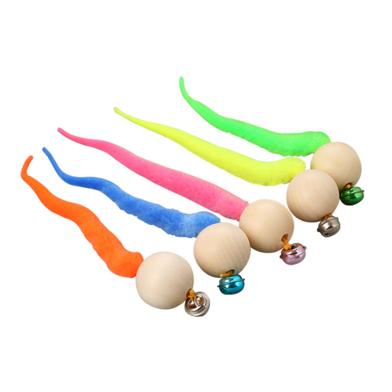Pet Supplies Wooden Bead Bell Color Funny Cat Vocal Puzzle Cat Bug Toy
