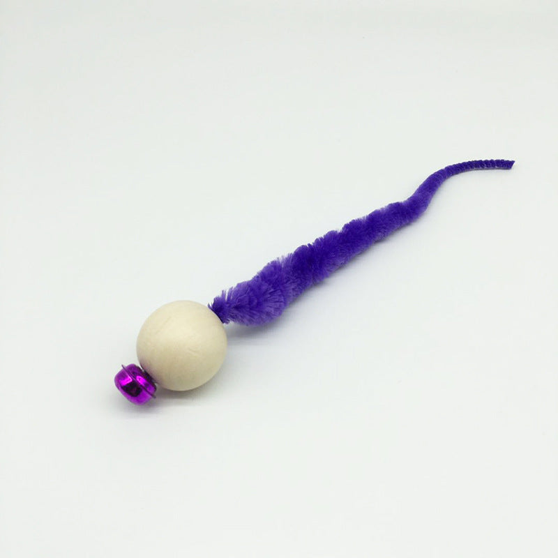 Pet Supplies Wooden Bead Bell Color Funny Cat Vocal Puzzle Cat Bug Toy