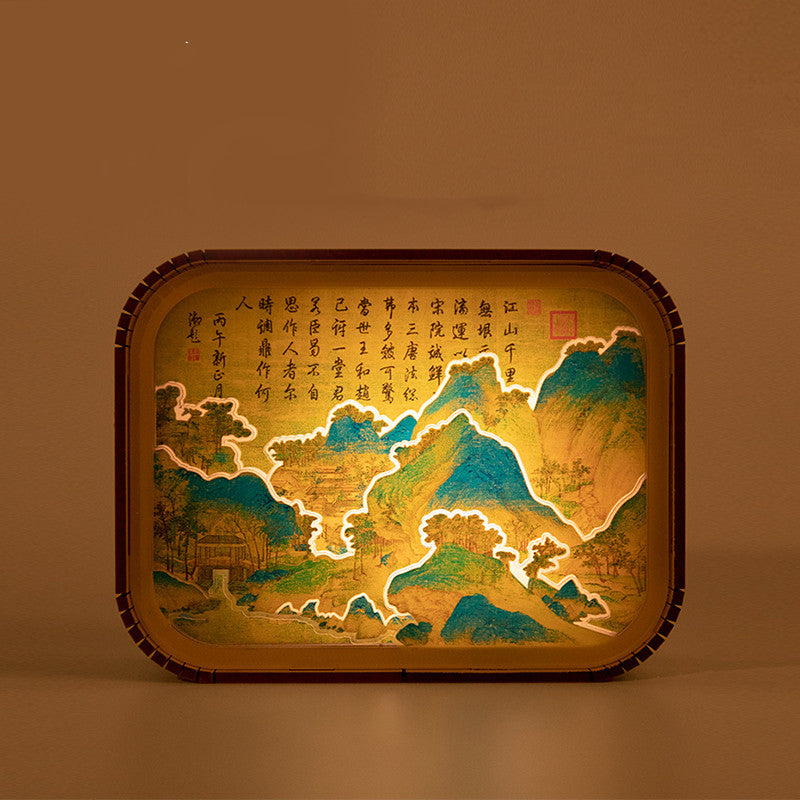 Wooden Small Night Lamp Bedroom Rechargeable Sleeping Light