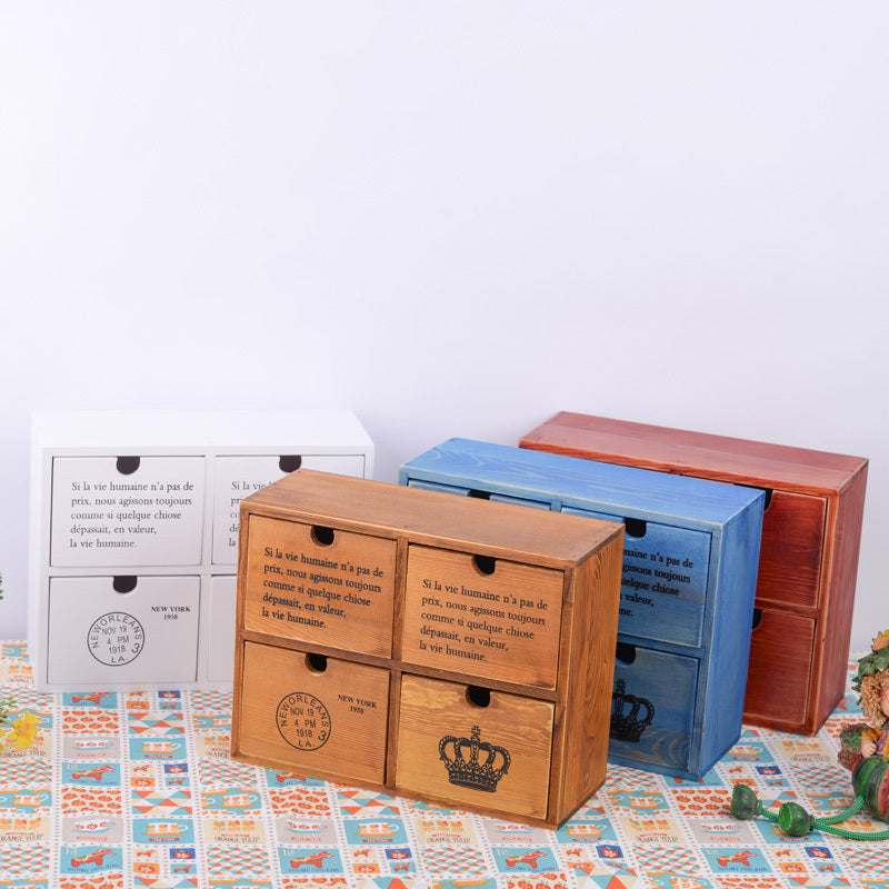 Office  Jewelry Cosmetics Wooden Storage Box