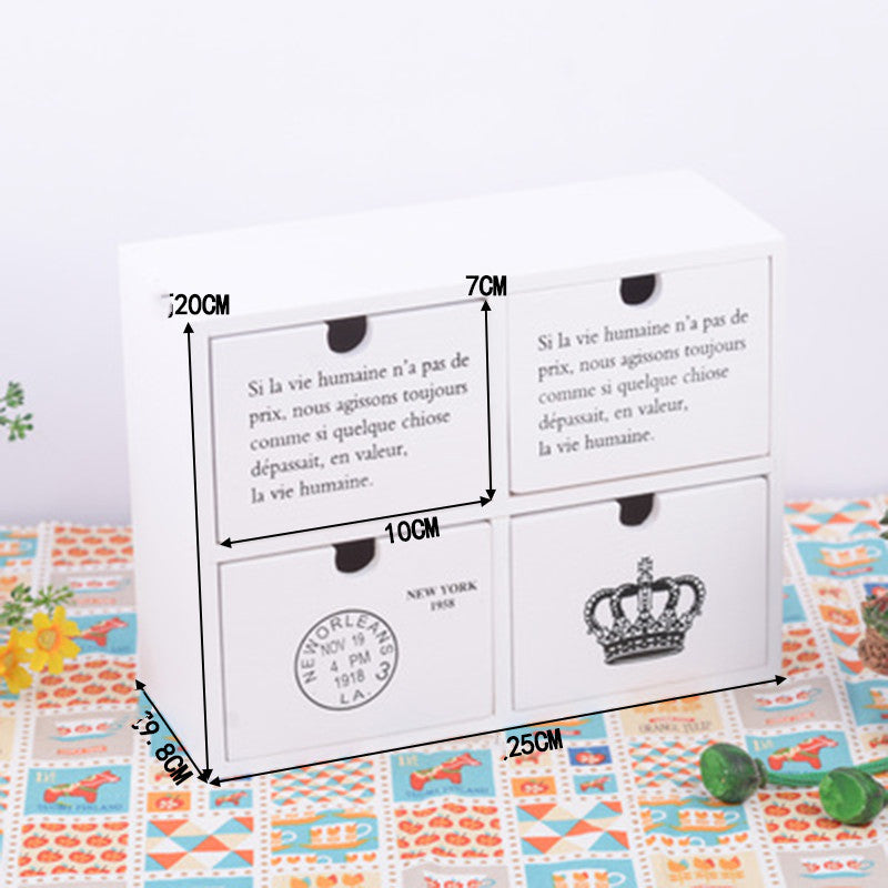 Office  Jewelry Cosmetics Wooden Storage Box