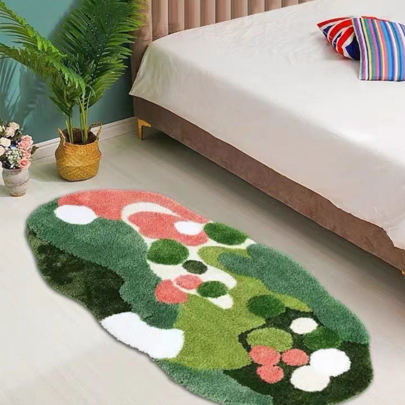 Light Luxury Flocking Carpet Moss Shaped Carpet